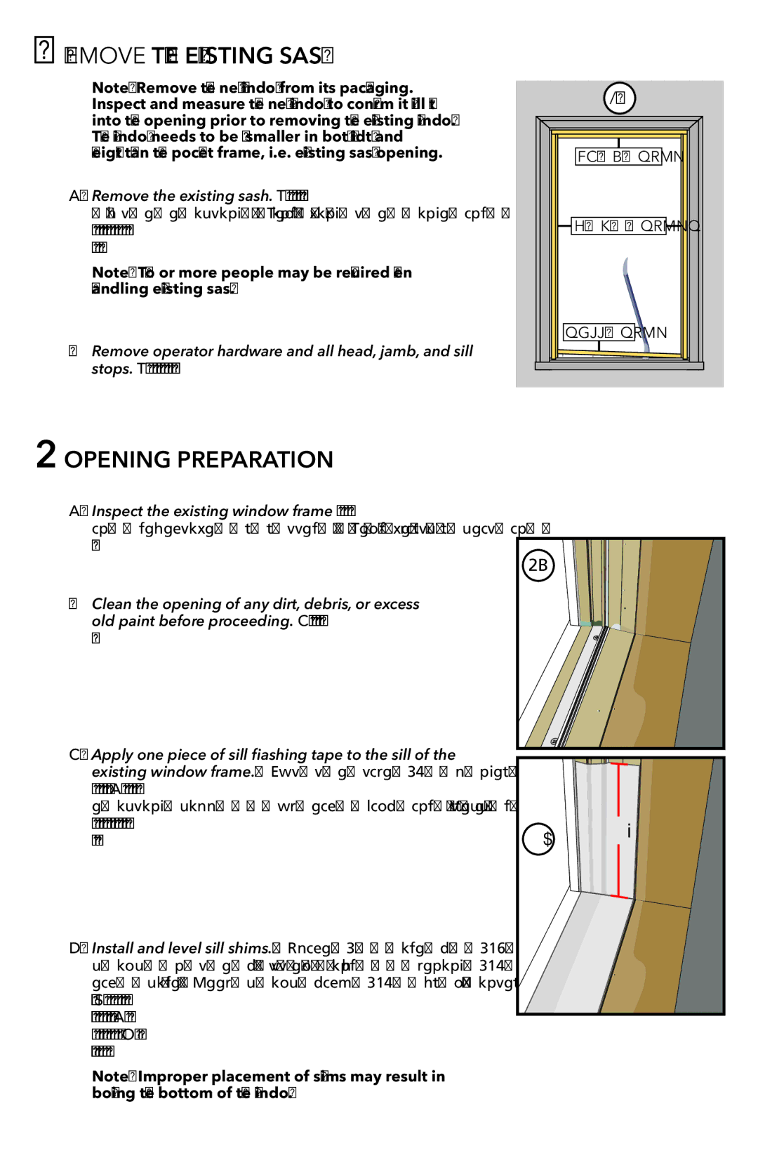 Pella 80YV0102 warranty Remove the Existing Sash, Opening Preparation 