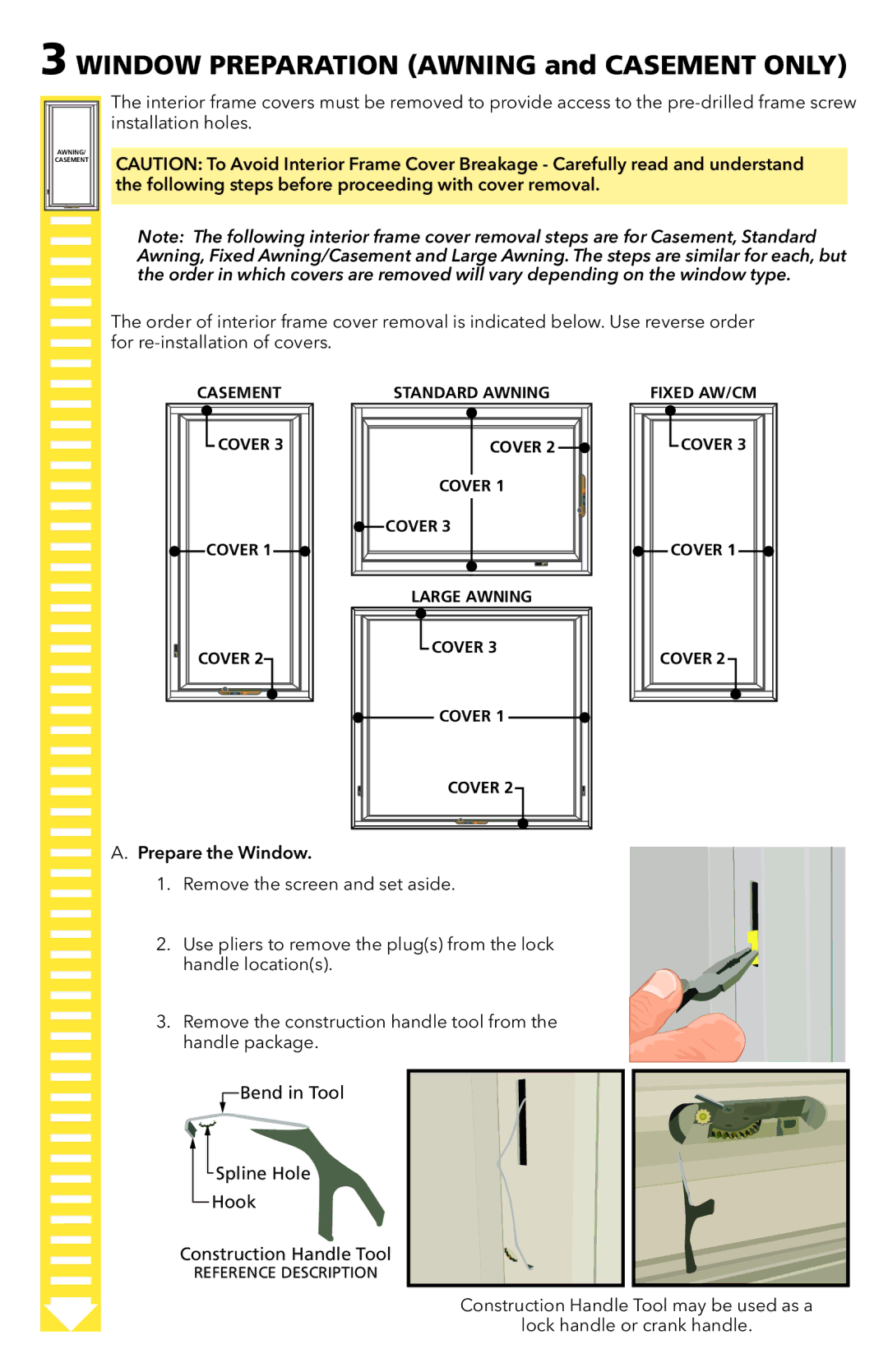 Pella 80YV0102 warranty Window Preparation Awning and Casement only 