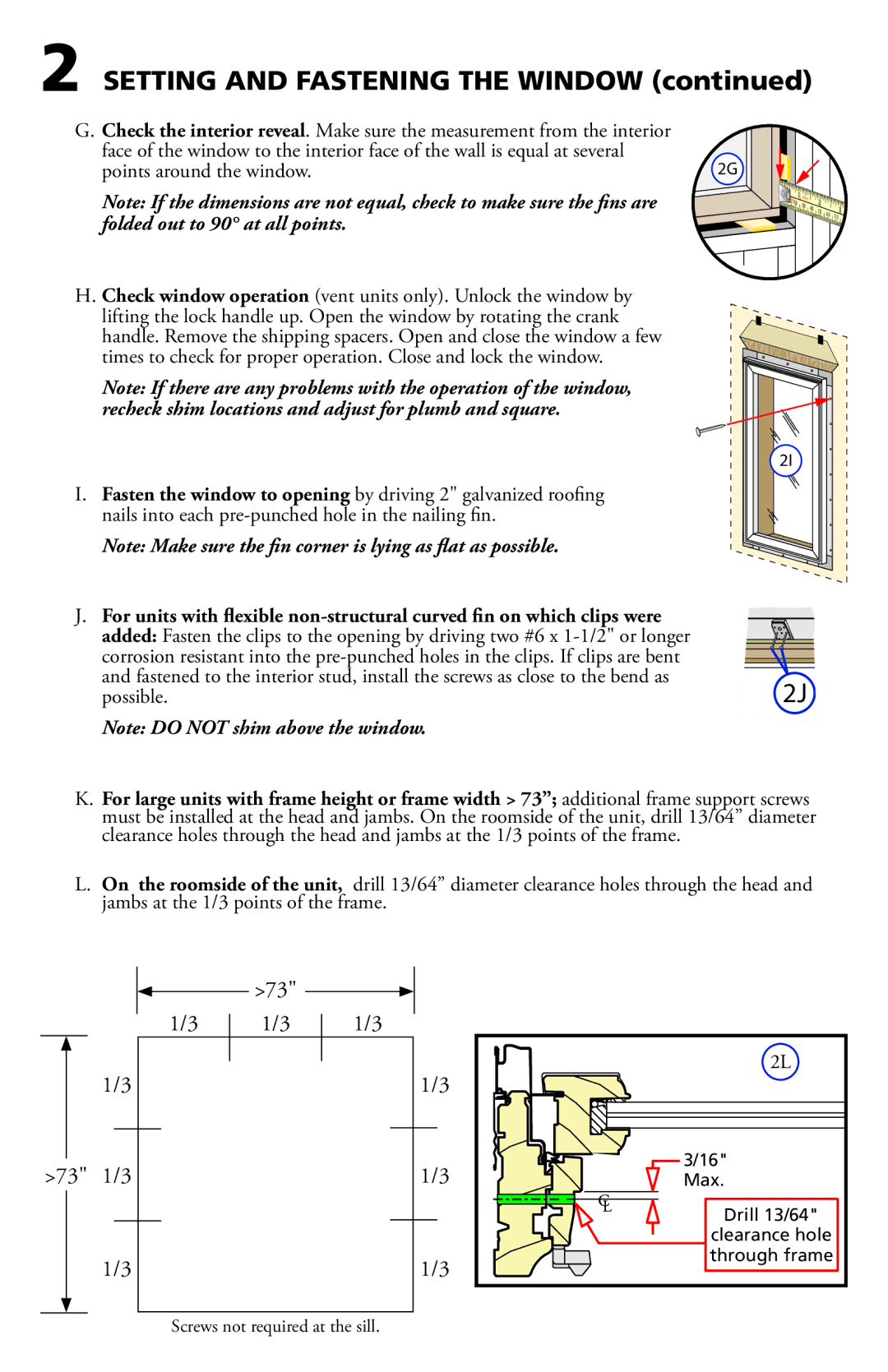 Pella 812W0100 installation instructions Points around the window 