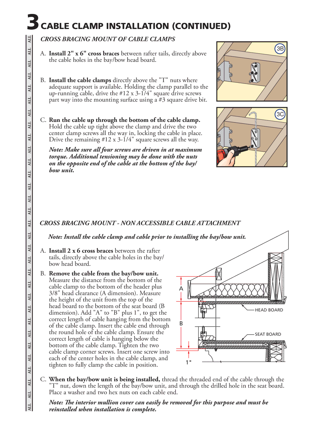 Pella 81470102 Cross Bracing Mount of Cable Clamps, Cross Bracing Mount NON Accessible Cable Attachment 