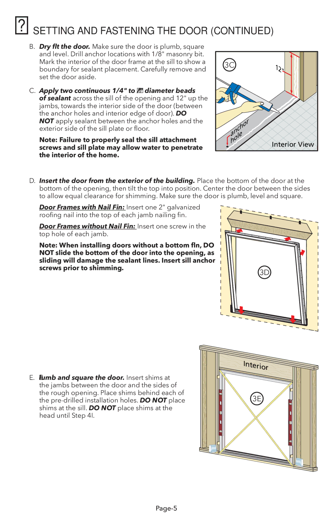 Pella V983492 installation instructions Interior 