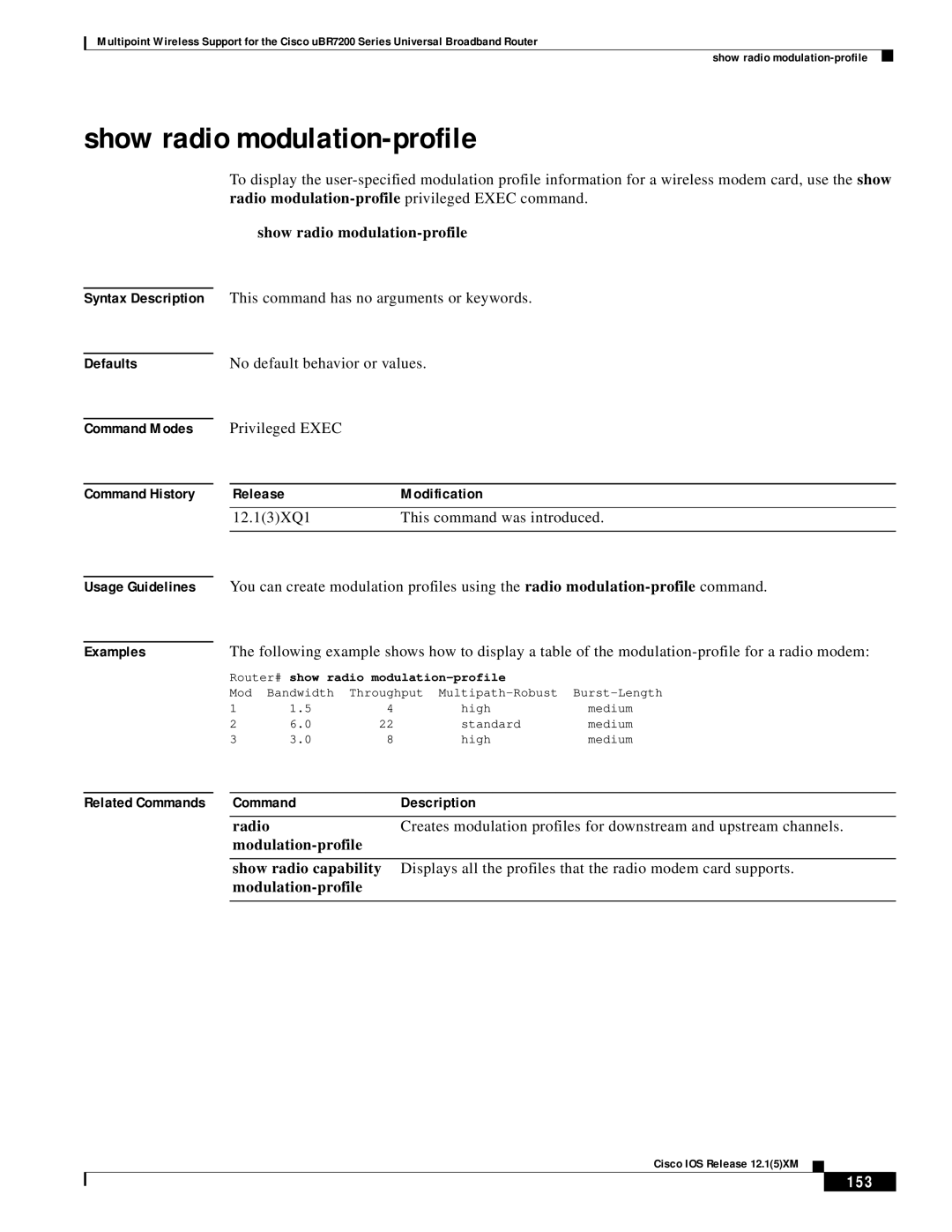 Pengo Computer Accessories UBR7200 manual Show radio modulation-profile, 153 