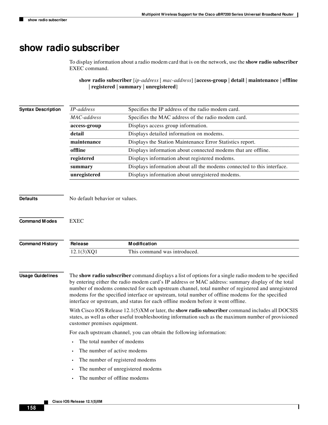 Pengo Computer Accessories UBR7200 manual Show radio subscriber, 158 