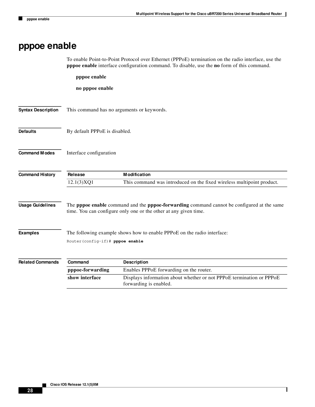 Pengo Computer Accessories UBR7200 manual Pppoe enable No pppoe enable, Show interface 