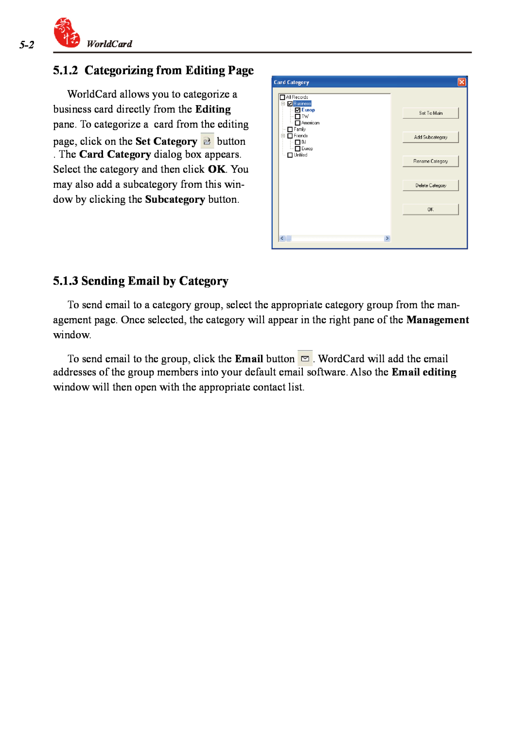 Penpower duet 2 user manual Categorizing from Editing Page, Sending Email by Category 