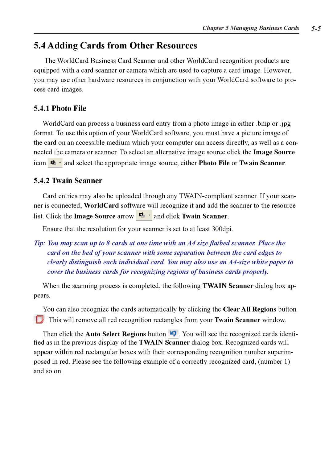 Penpower duet 2 user manual Adding Cards from Other Resources, Photo File, Twain Scanner 