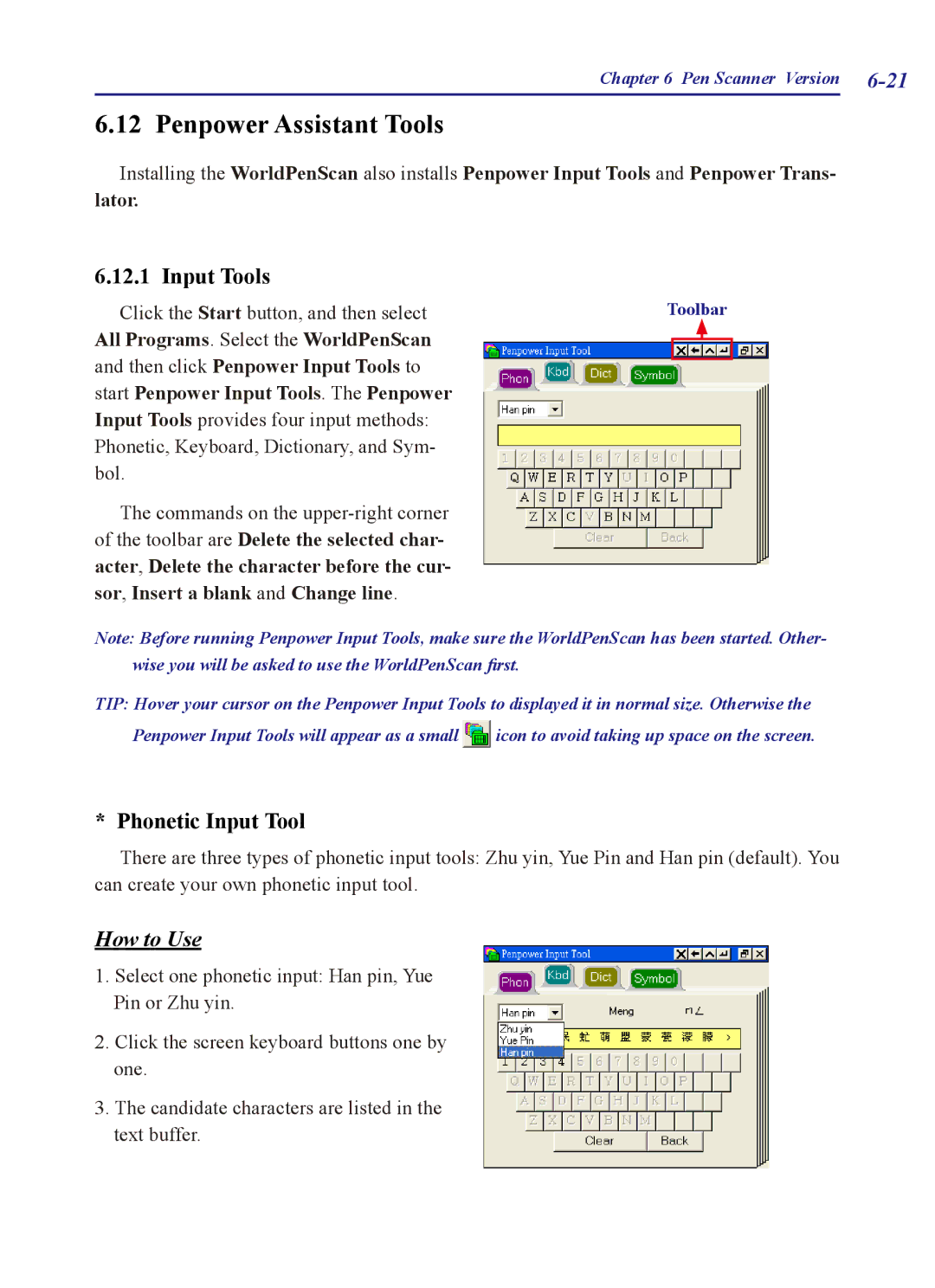 Penpower PCE Writing Pad, PCE Trial, PCE Standard, PCE Scanner user manual Penpower Assistant Tools, Input Tools, Lator 