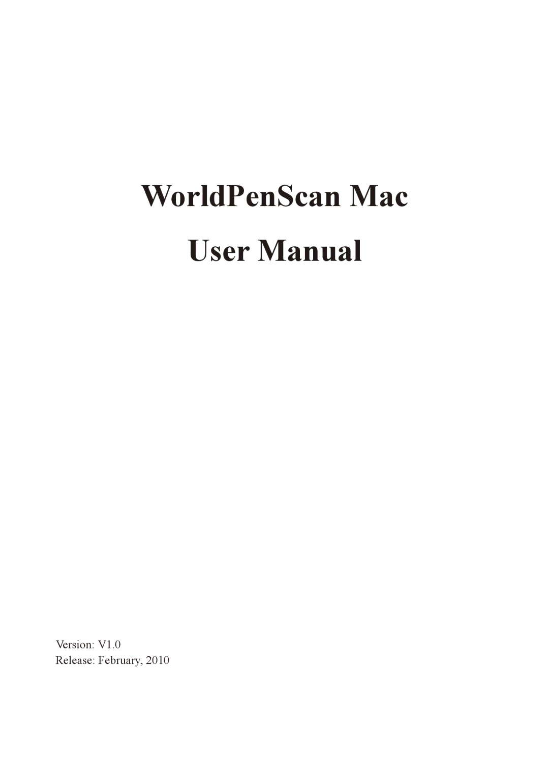 Penpower WorldPenScan Pro user manual WorldPenScan Mac 