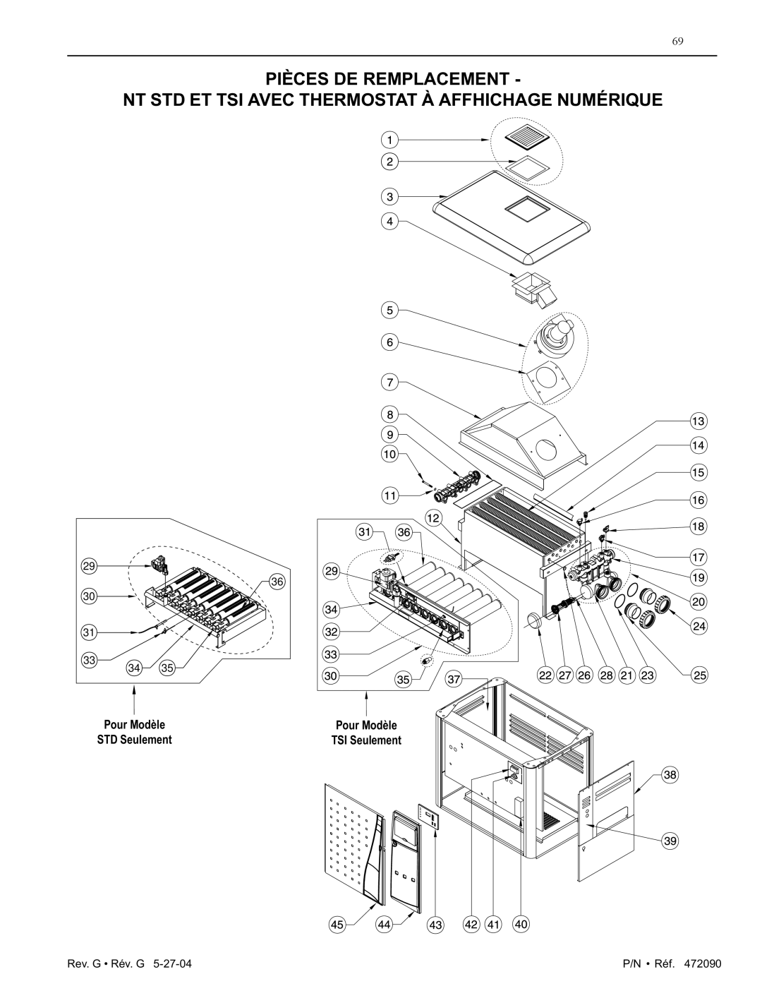 Pentair 200 installation manual FORPour Modèle STD 