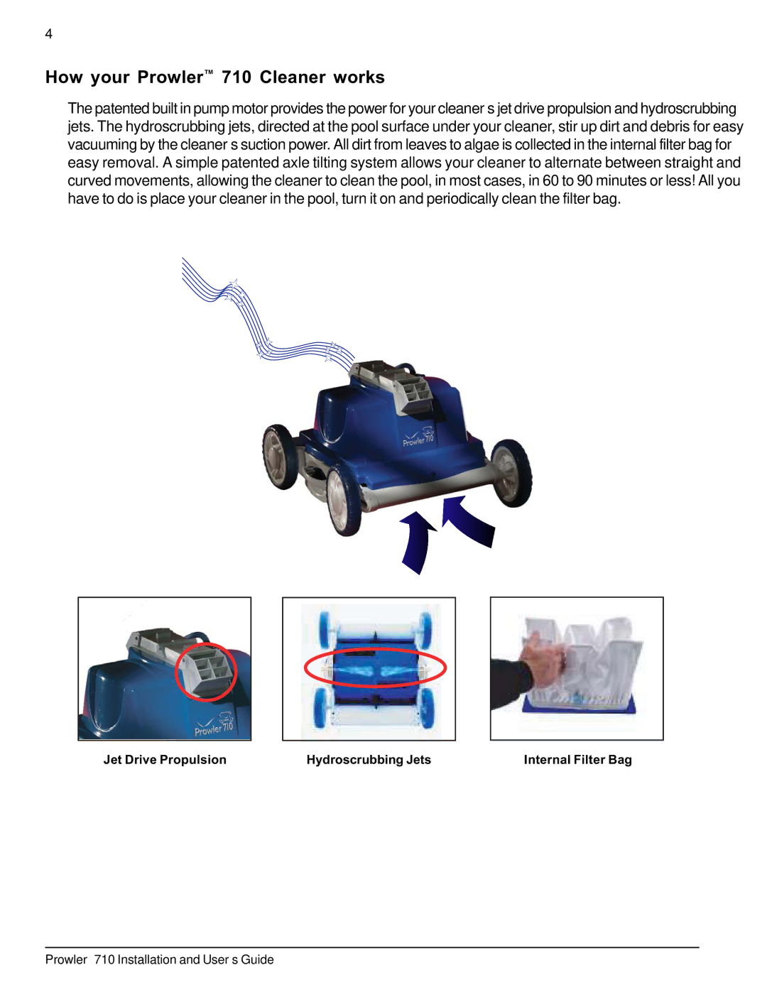 Pentair important safety instructions How your Prowler 710 Cleaner works 