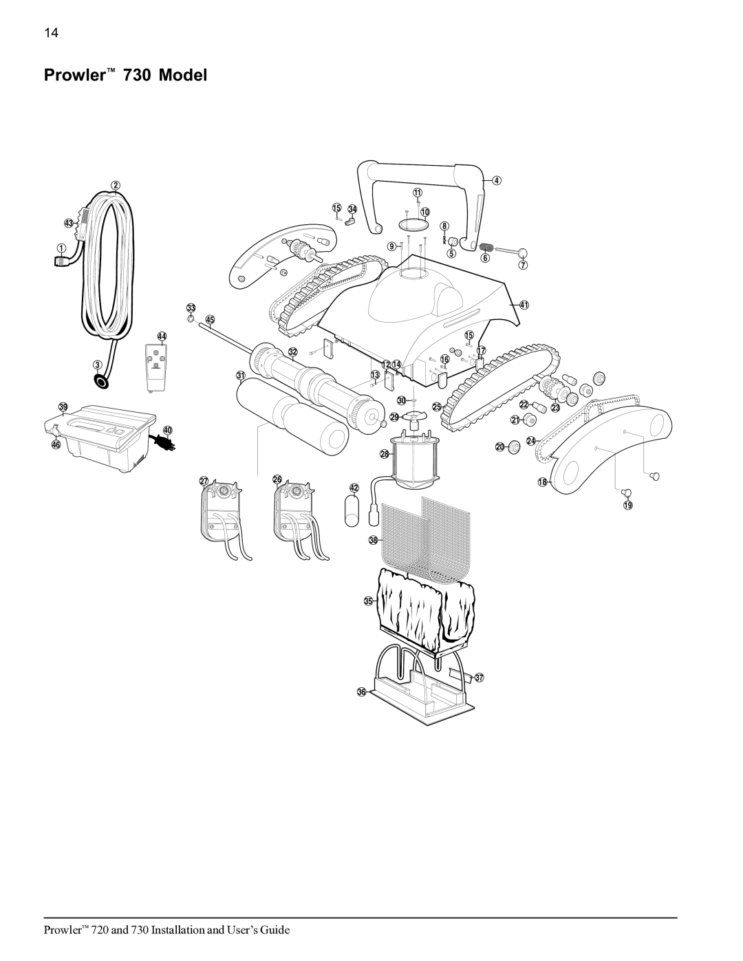 Pentair 720 important safety instructions Prowler 730 Model 