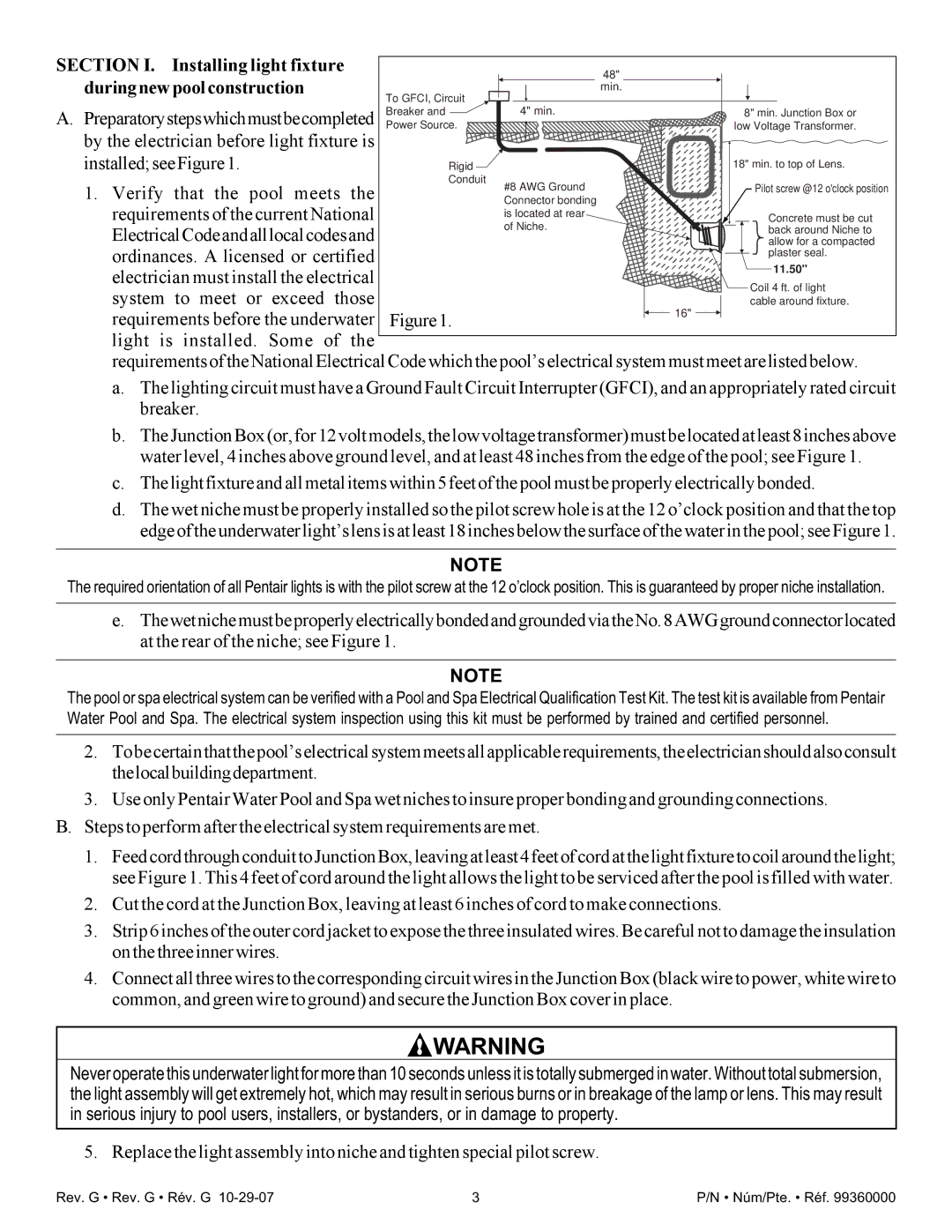 Pentair Amerlite important safety instructions Preparatorystepswhichmustbecompleted 