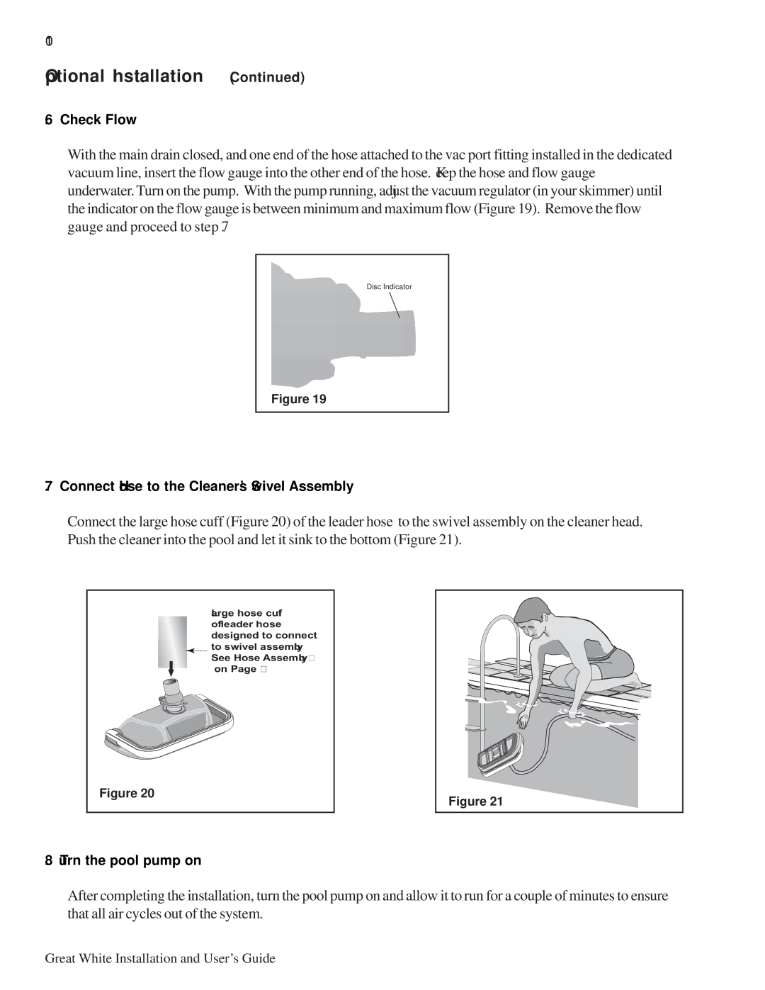 Pentair Automatic Pool Cleaner important safety instructions Check Flow 