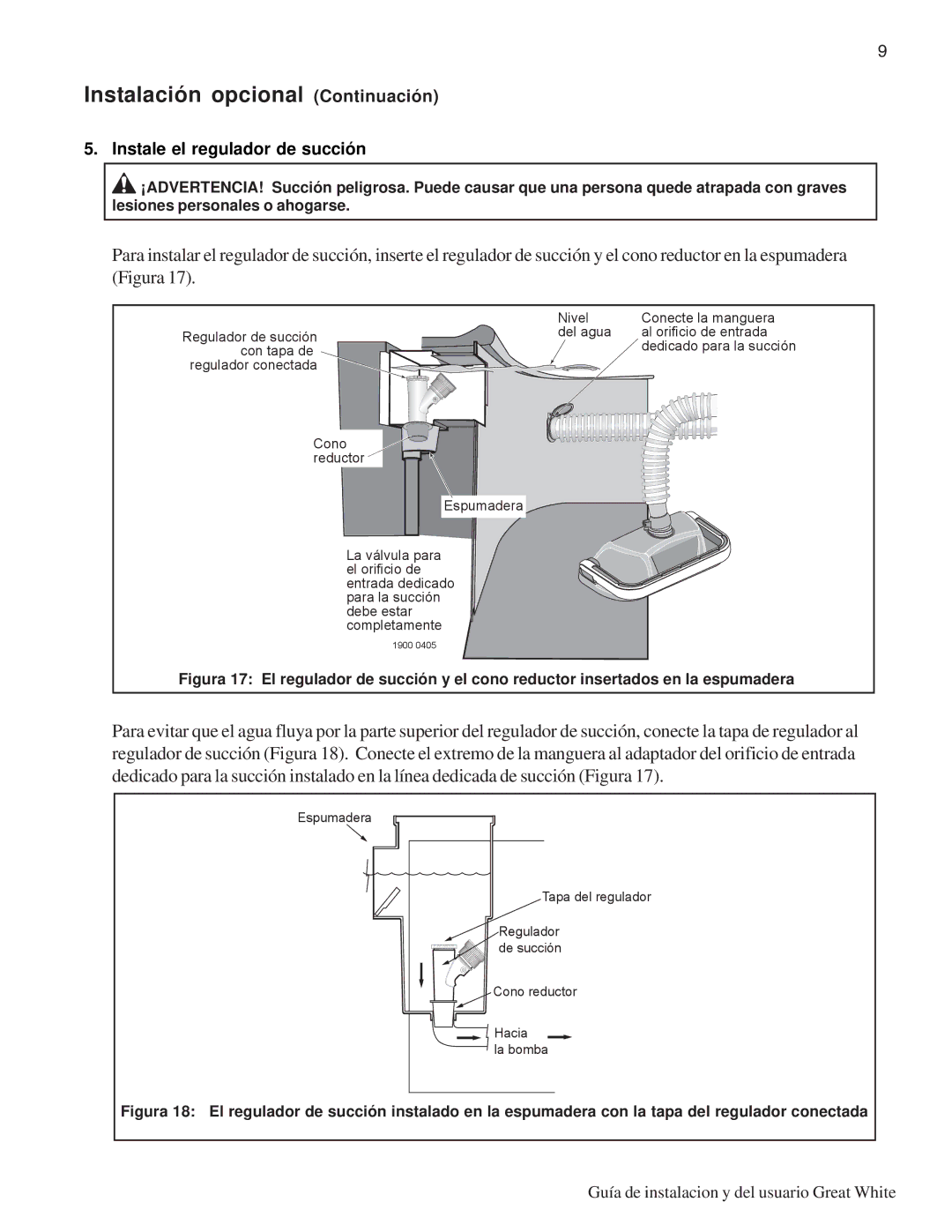 Pentair Automatic Pool Cleaner important safety instructions Instalación opcional Continuación 