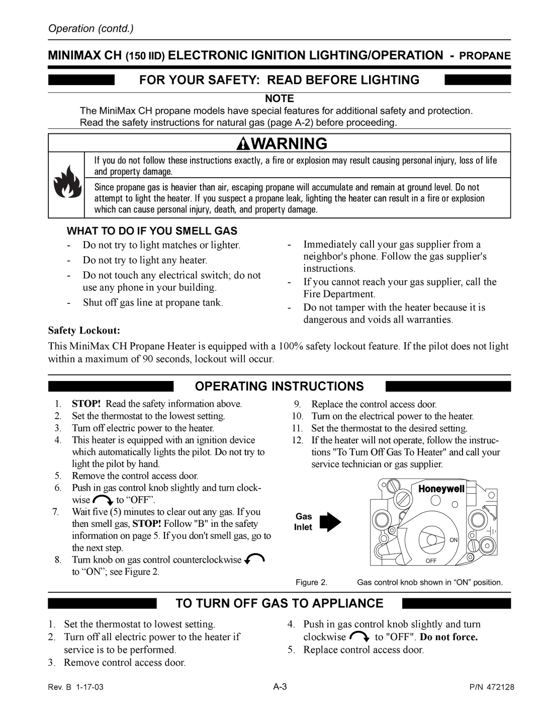 Pentair CH installation manual Safety Lockout 