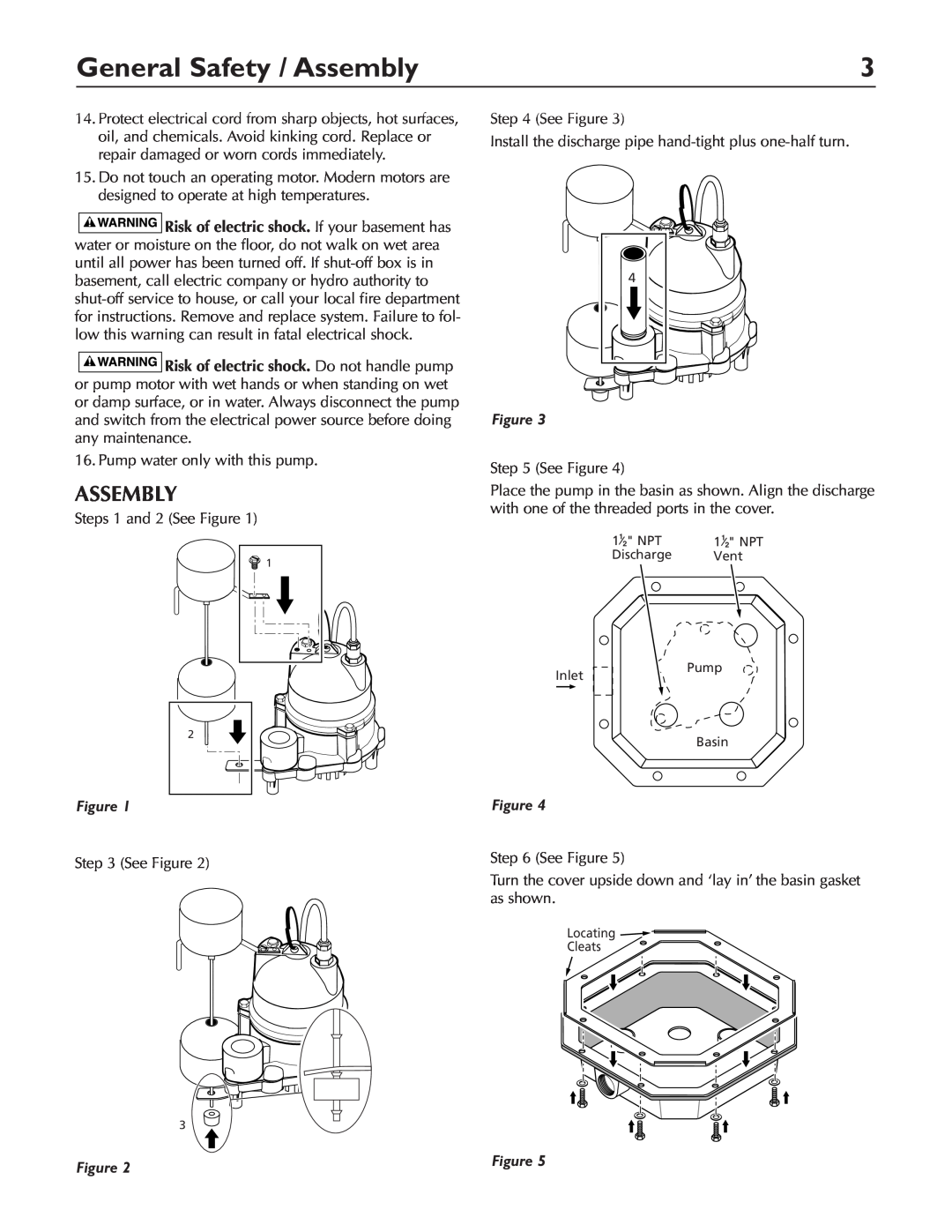 Pentair DP233110V owner manual General Safety / Assembly, Figure 