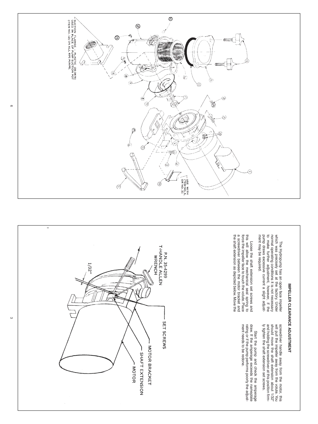 Pentair Energy Master, Hydropump warranty Impeller Clearance Adjustment 