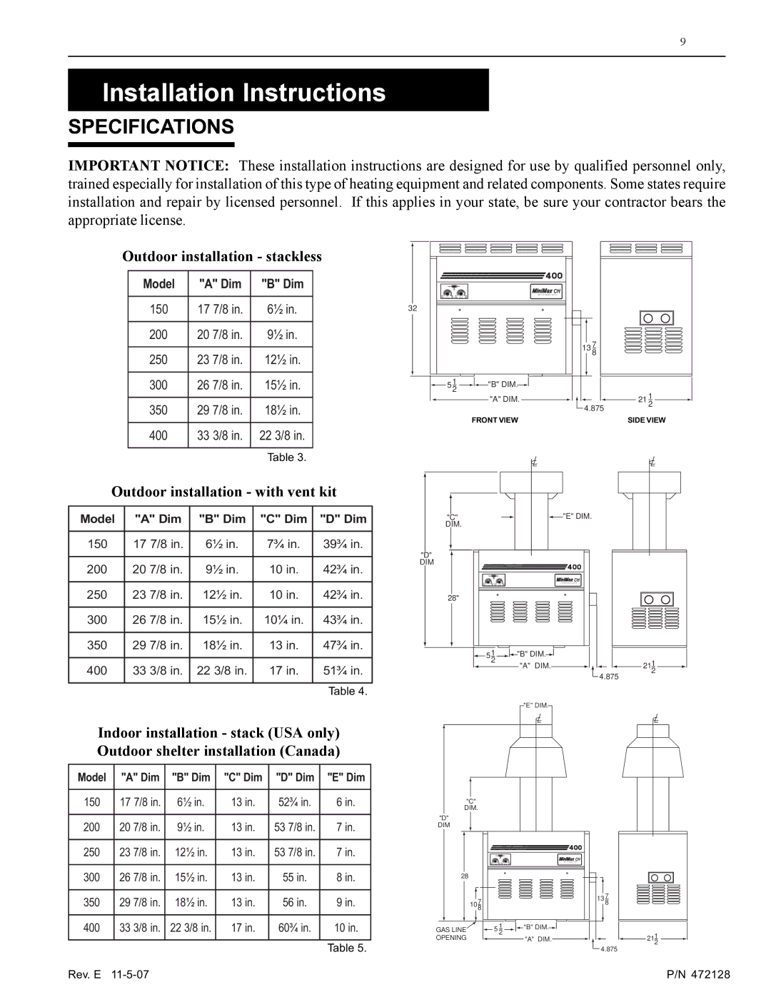 Pentair Hot Tub manual Installation Instructions, Specifications, Outdoor installation stackless 