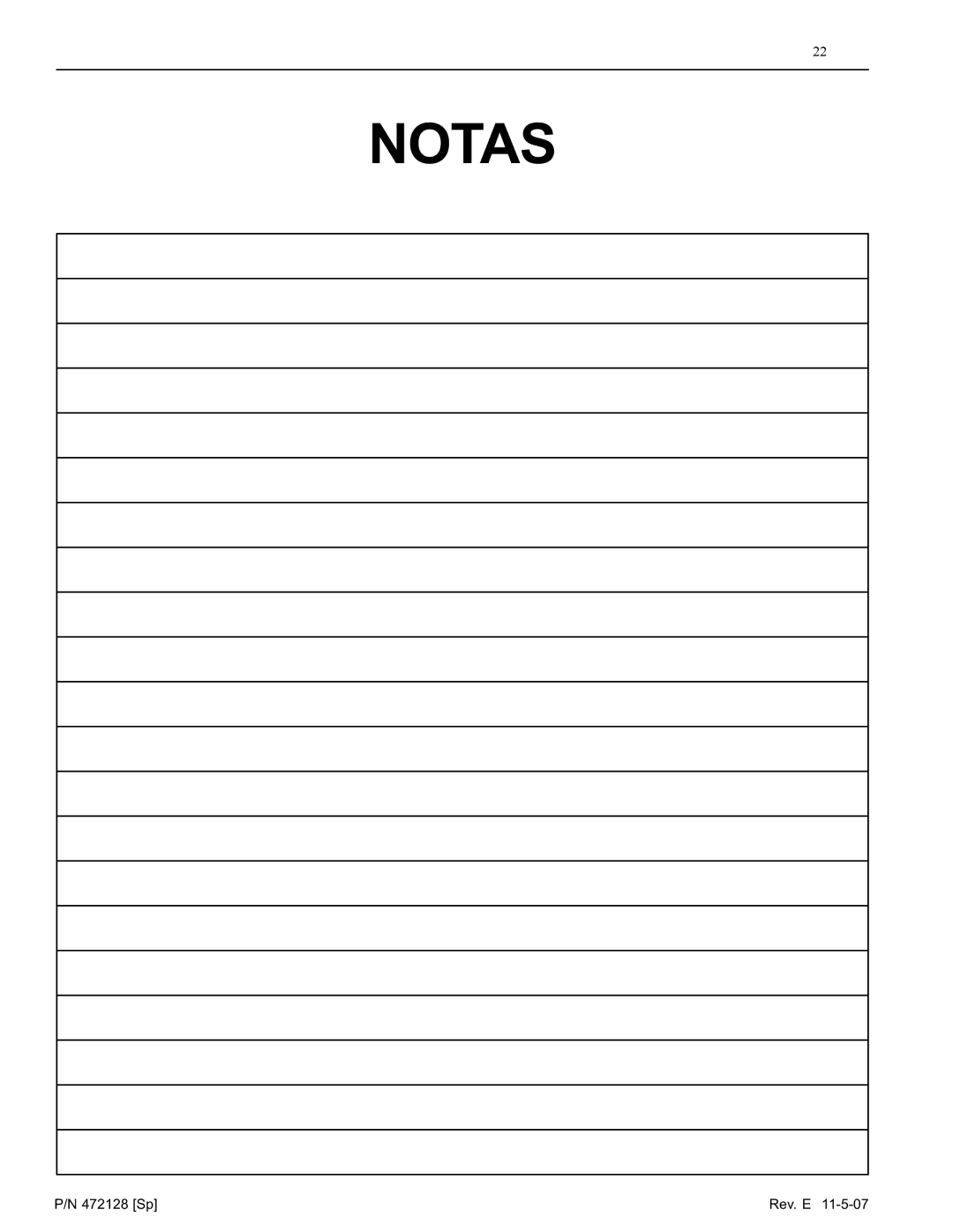 Pentair Hot Tub manual Notas 