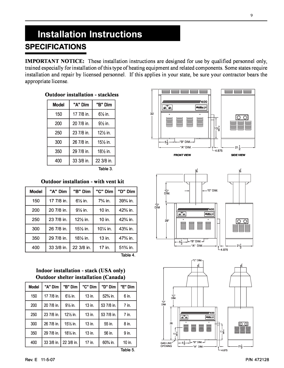Pentair Hot Tub manual Installation Instructions, Specifications, Outdoor installation - stackless 
