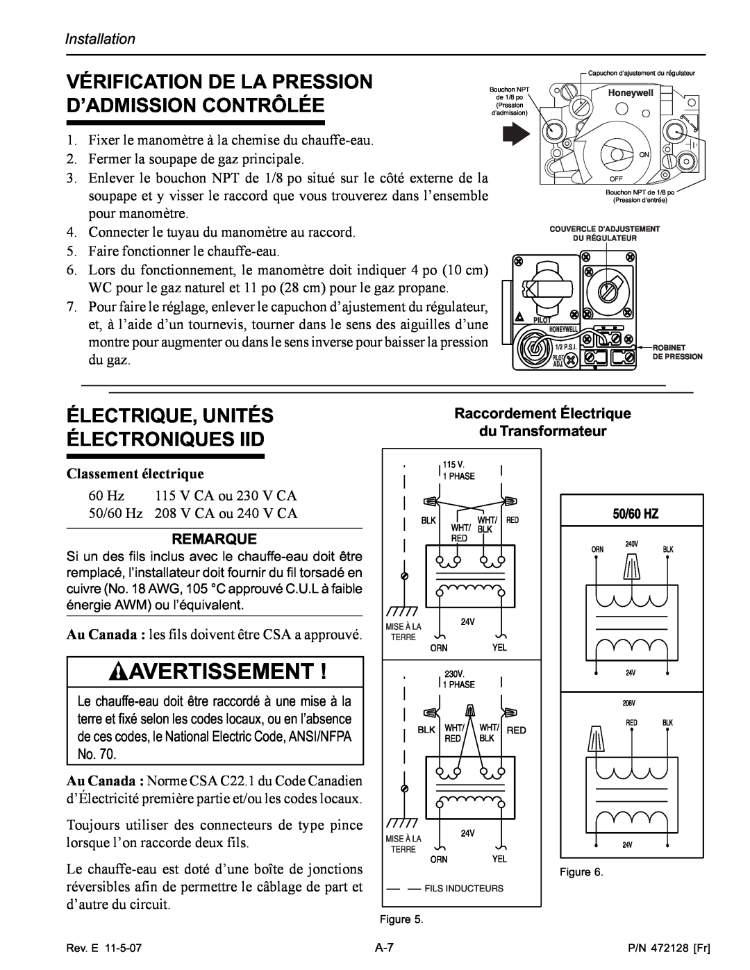 Pentair Hot Tub Vérification De La Pression D’Admission Contrôlée, Électrique, Unités Électroniques Iid, Avertissement 