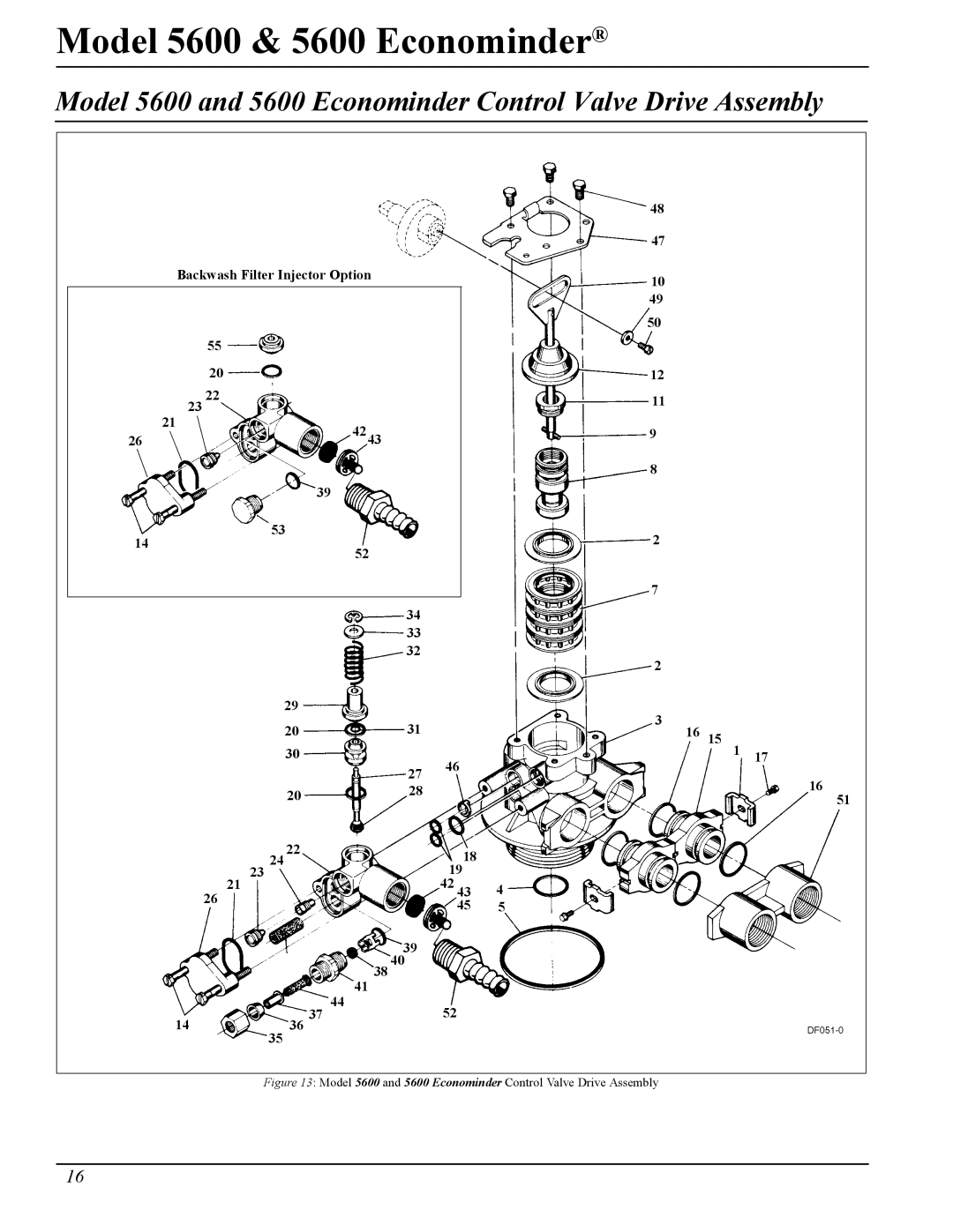 Pentair 40106 Rev. H 05/05, Model 5600 & 5600 Econominder Model 5600 and 5600 Econominder Control Valve Drive Assembly 