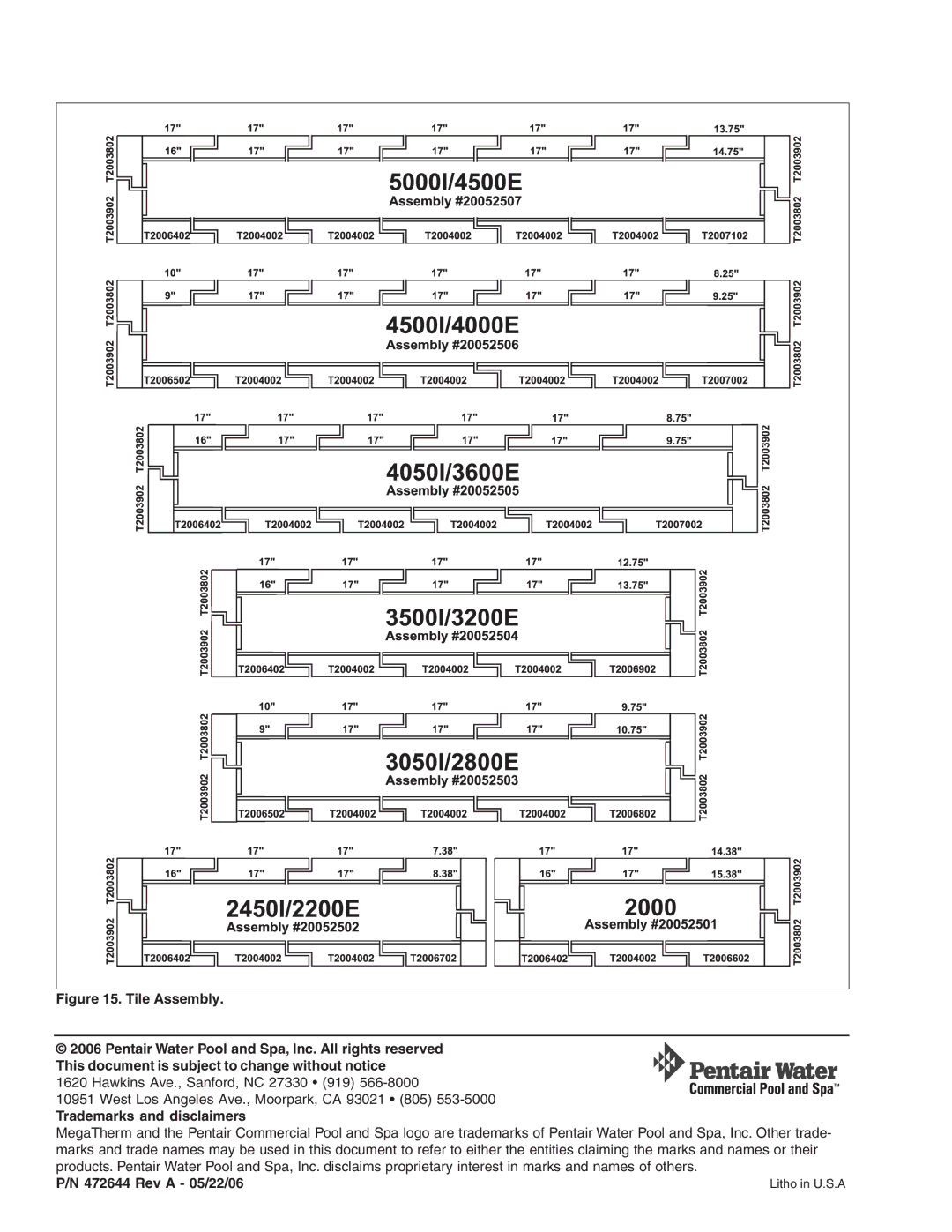 Pentair MT warranty Rev a 05/22/06 