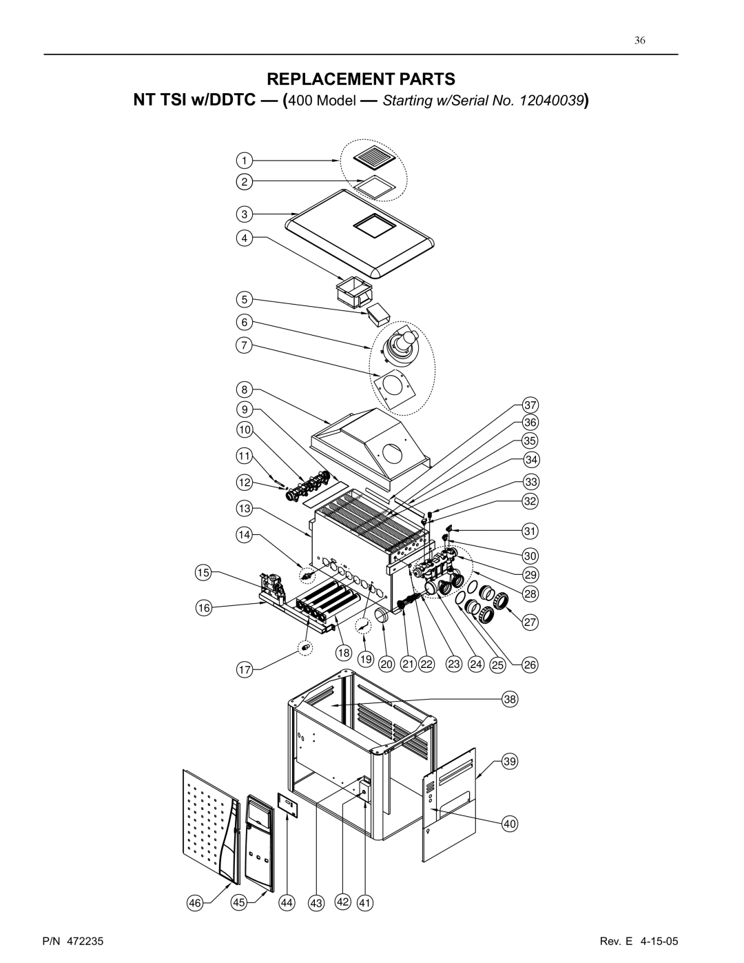 Pentair NT Series installation manual NT TSI w/DDTC 400 Model Starting w/Serial No 