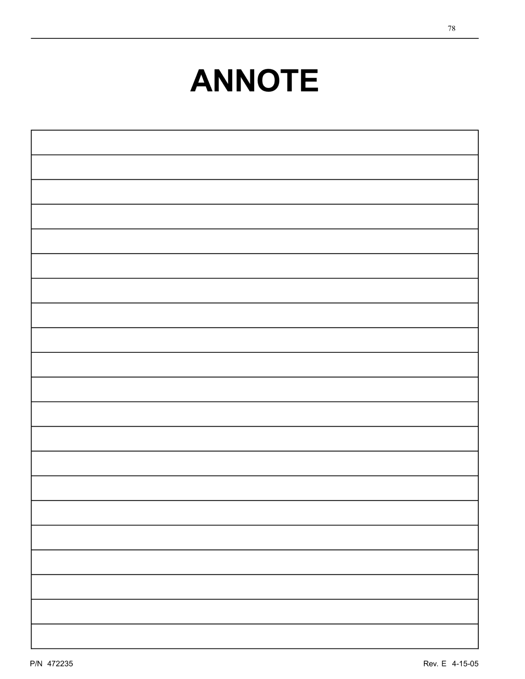 Pentair NT Series installation manual Annote 