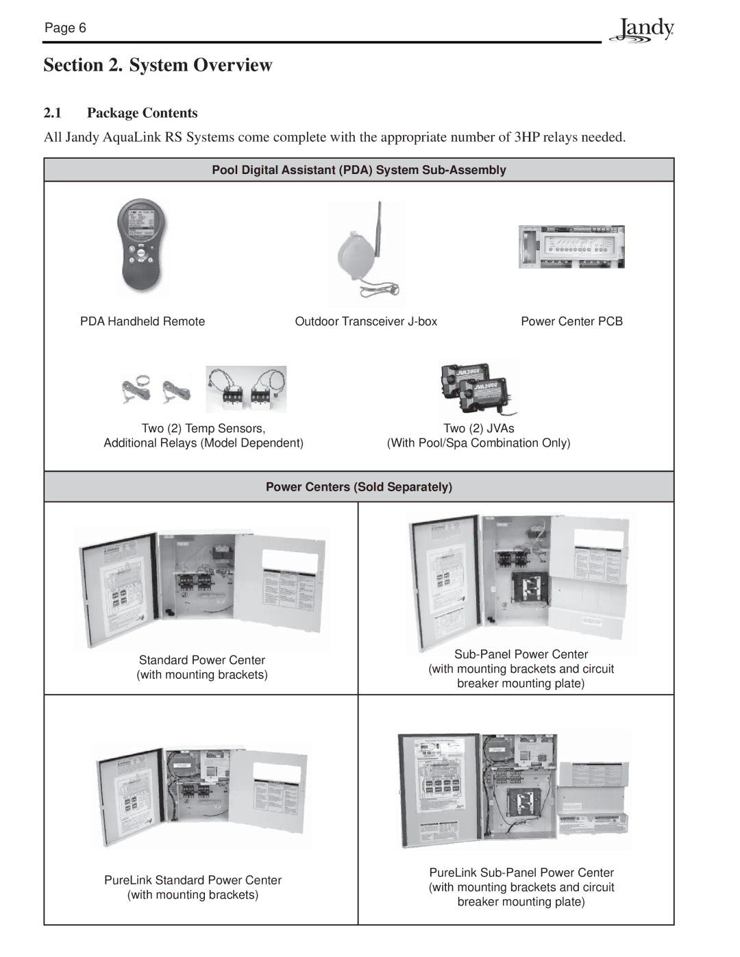 Pentair PS8, P4, PS4, PS6, and P8 installation manual System Overview, Package Contents 