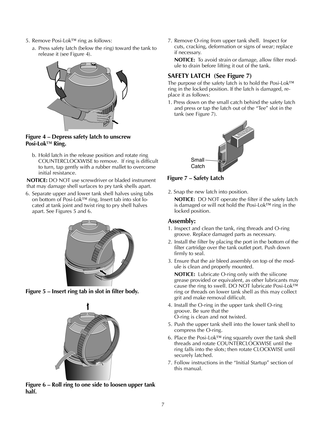 Pentair PLDE48, PLDE36 owner manual Safety Latch See Figure, Assembly 