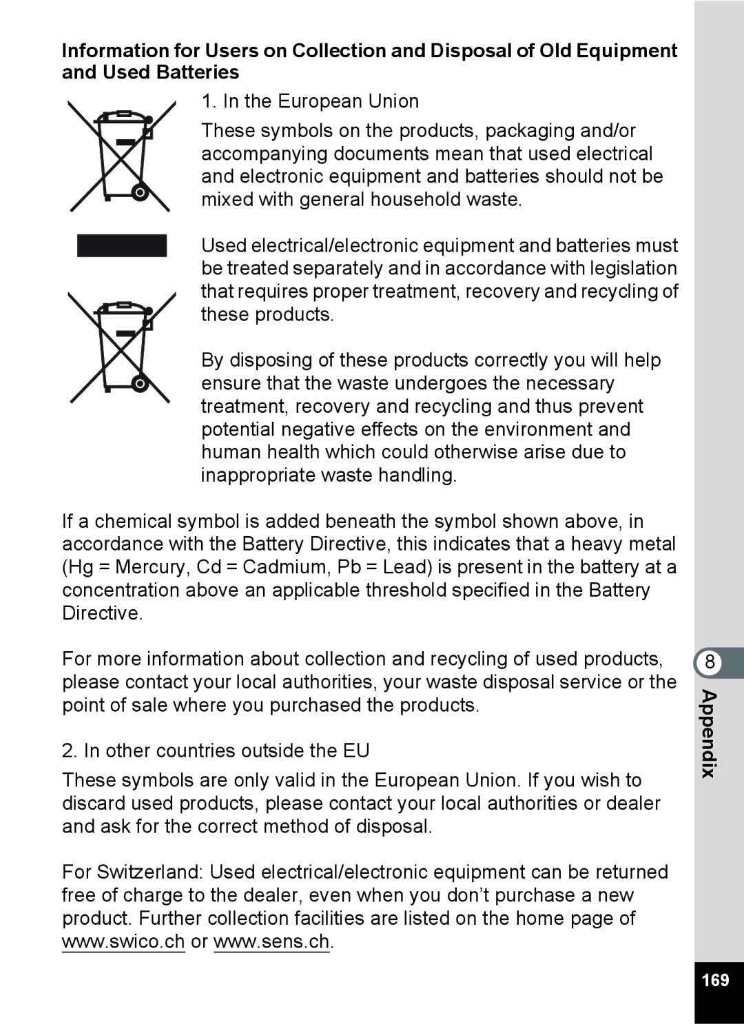 Pentax 14071 specifications 169 