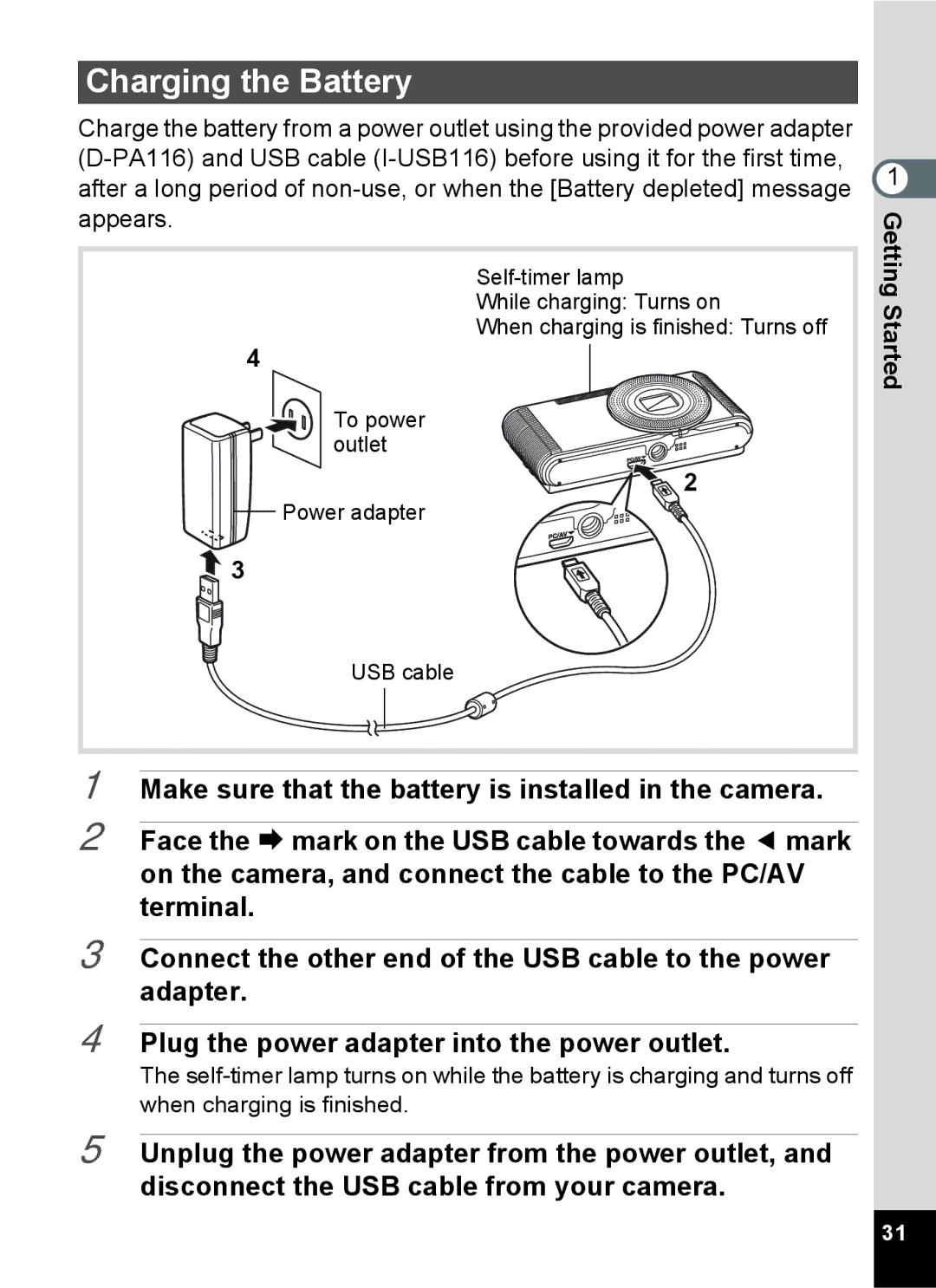 Pentax 14071 specifications GettingStarted 