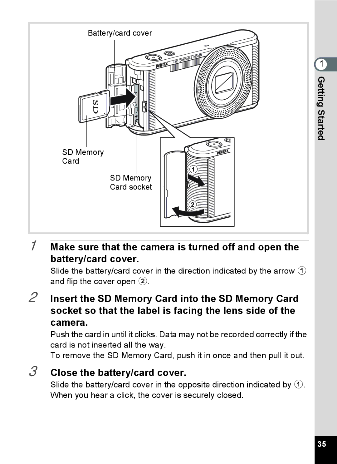 Pentax 14071 specifications SD Memory 