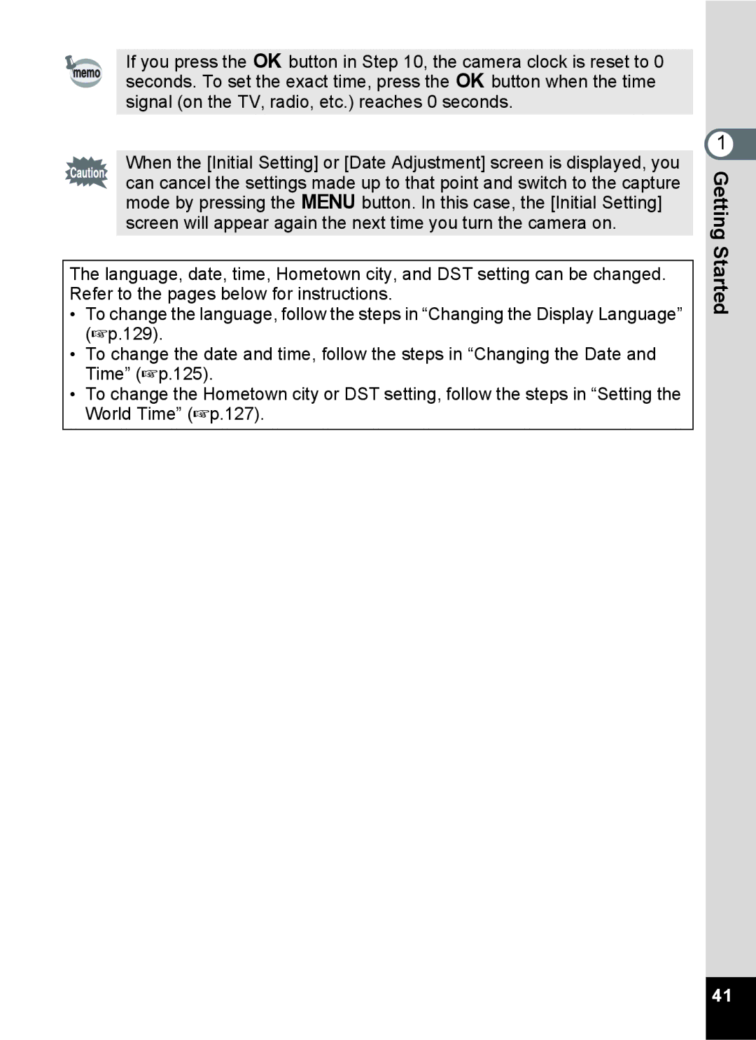 Pentax 14071 specifications GettingStarted 