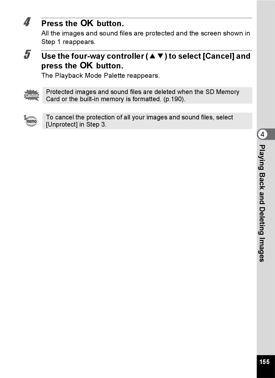 Pentax 14176, 14191, 14161 specifications 155 