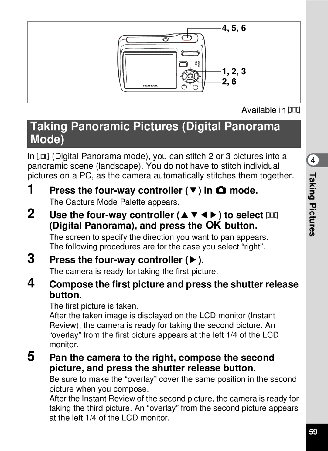 Pentax optio E-40, 19196 manual TakingPictures 