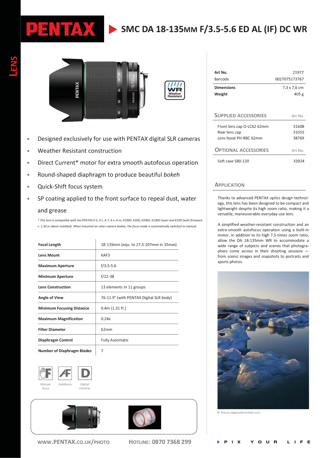 Pentax 21977 dimensions Smca MM/3.5, Lens, Designed WeatherResistant Directrrent*or Roundme, Bokeh, Quick SPl 