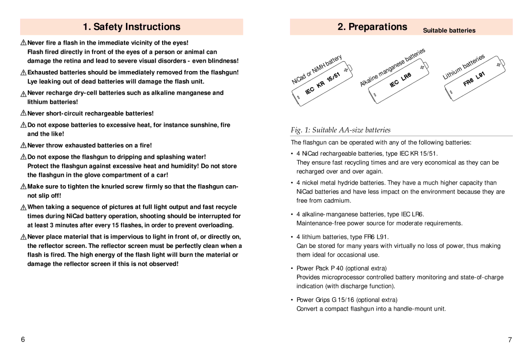 Pentax 40 MZ-3i operating instructions Safety Instructions, Never fire a flash in the immediate vicinity of the eyes 