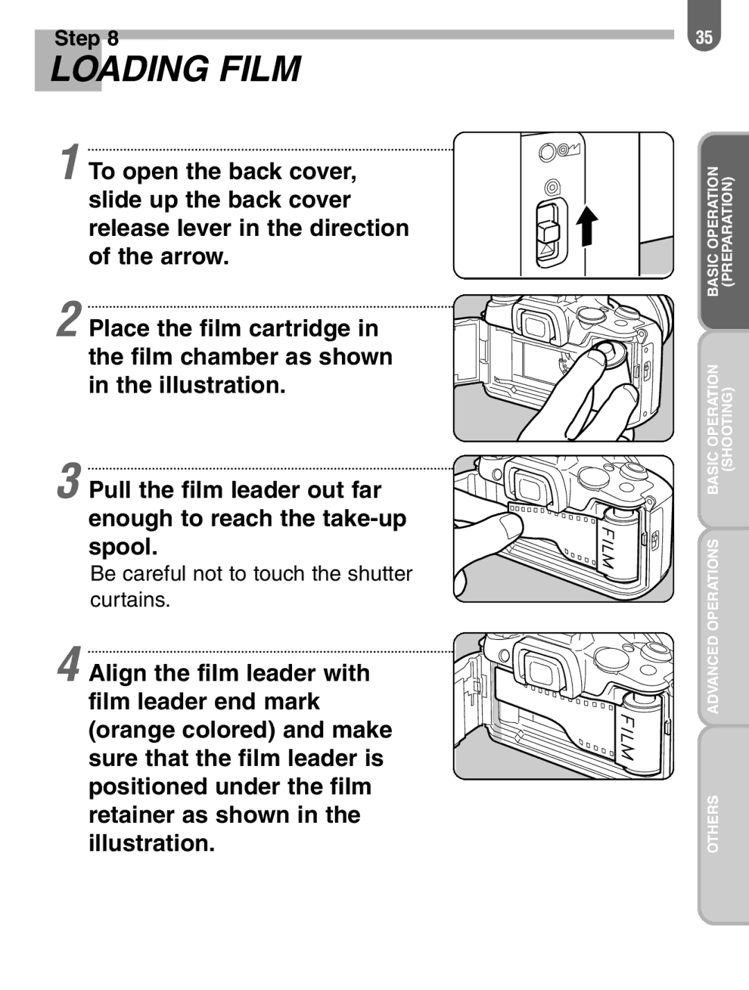 Pentax 57233 manual Loading Film 