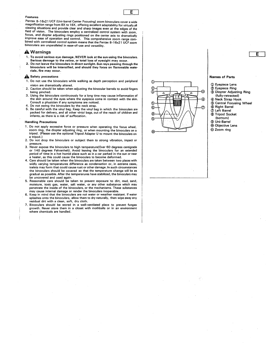 Pentax 62217 manual 