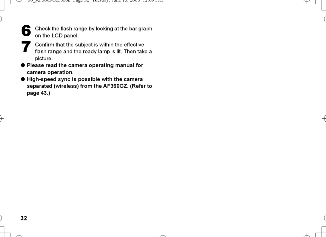 Pentax AF-360FGZ manual 00AF360FGZ.book Page 32 Tuesday, June 13, 2006 1209 PM 