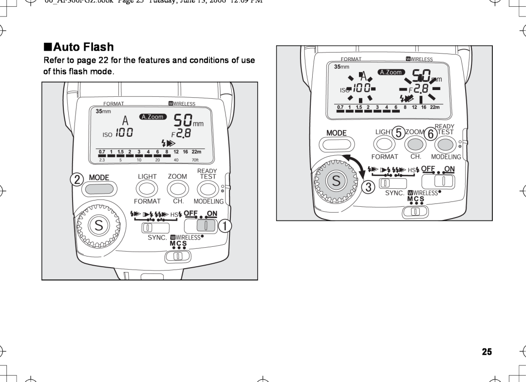 Pentax AF-360FGZ manual nAuto Flash 