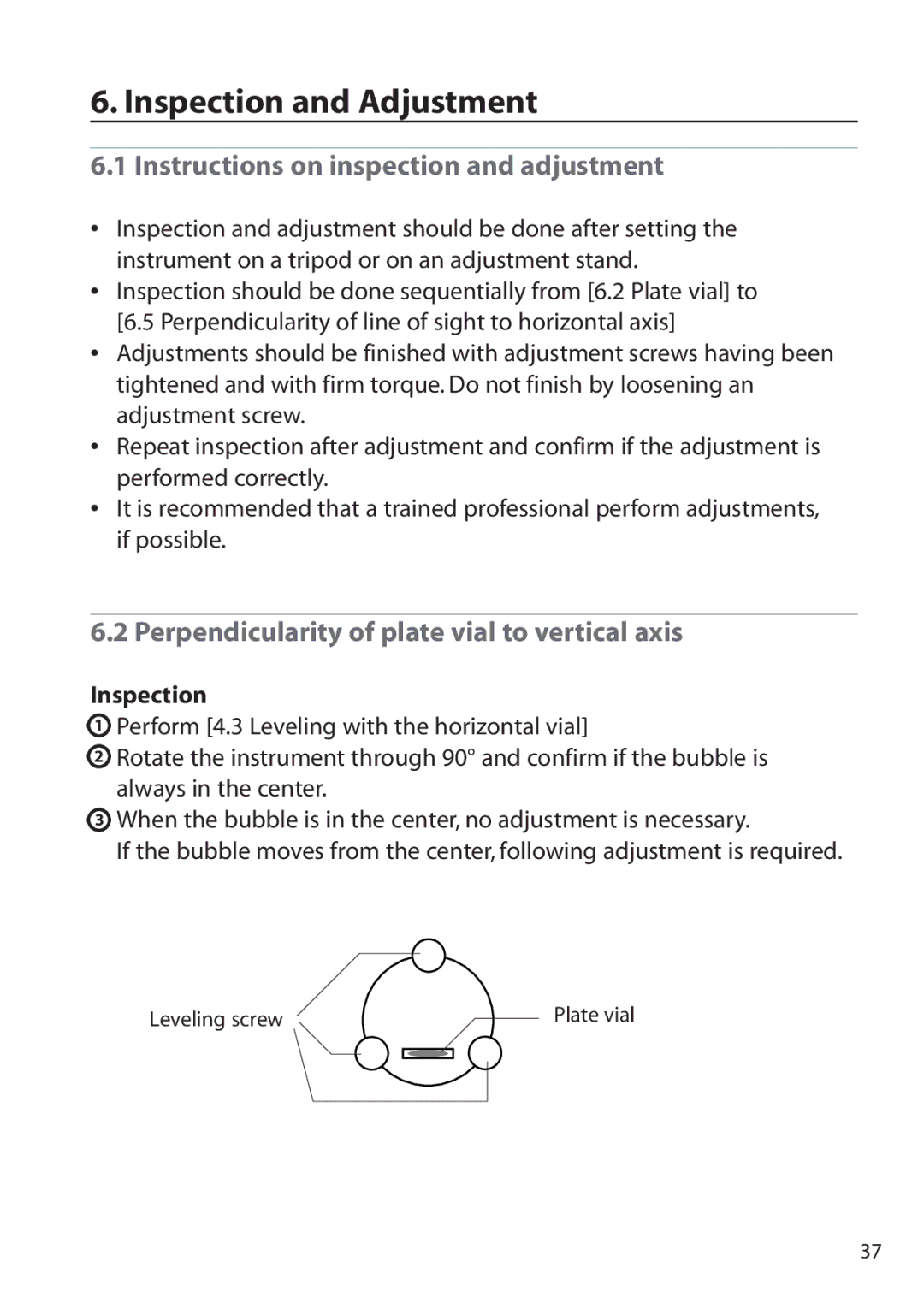 Pentax ETH-310, ETH-302, ETH-305 instruction manual Inspection and Adjustment, Instructions on inspection and adjustment 