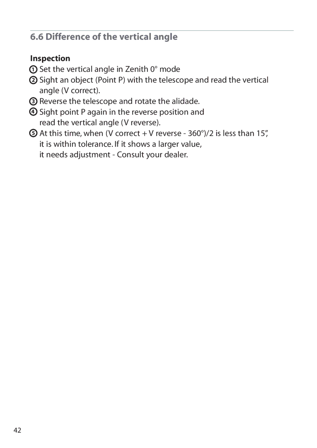 Pentax ETH-302, ETH-310, ETH-305 instruction manual Difference of the vertical angle 