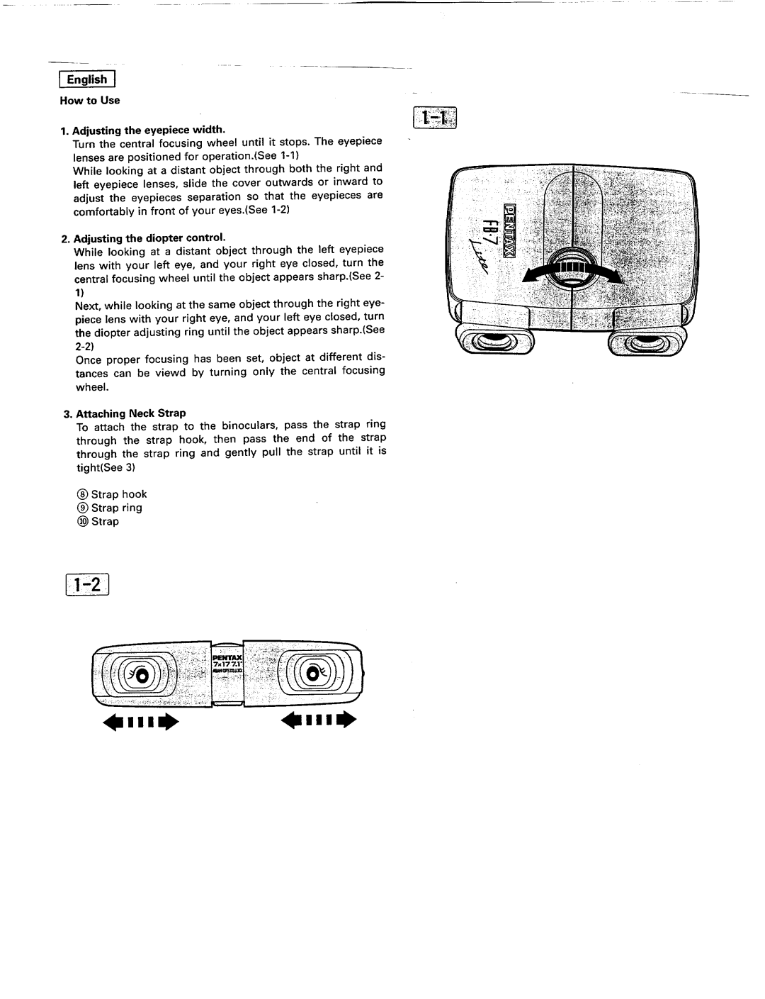 Pentax FB-7, FB-9 manual 