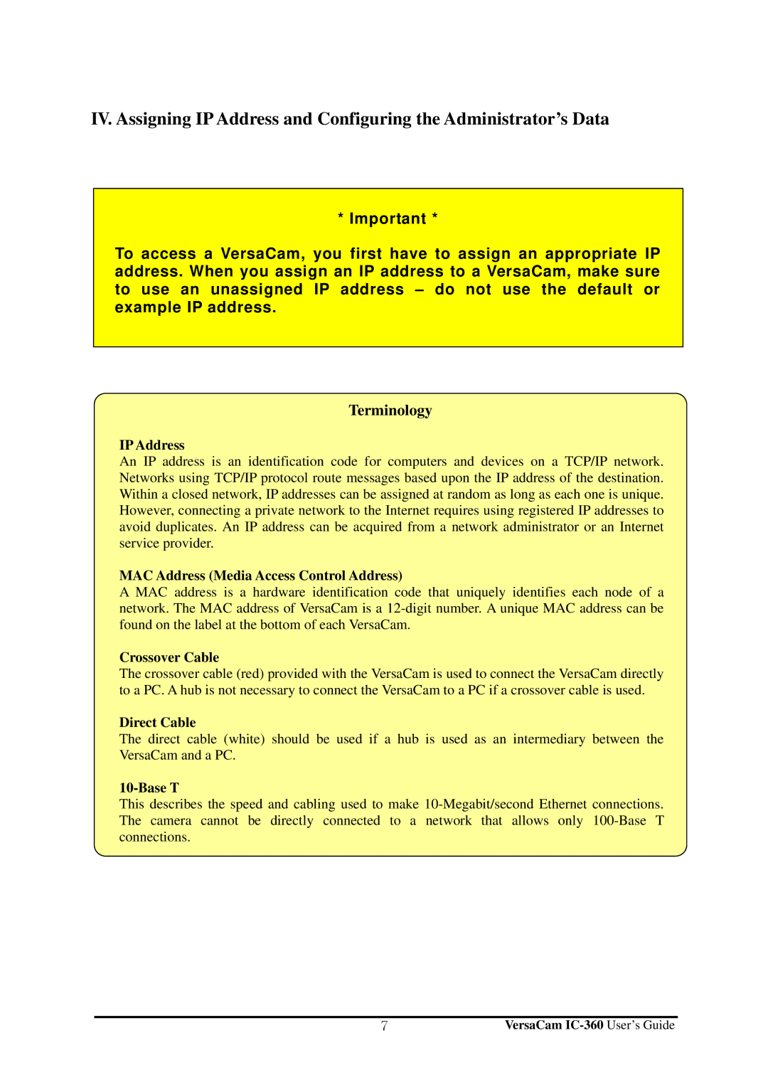 Pentax IC-360 manual Terminology 