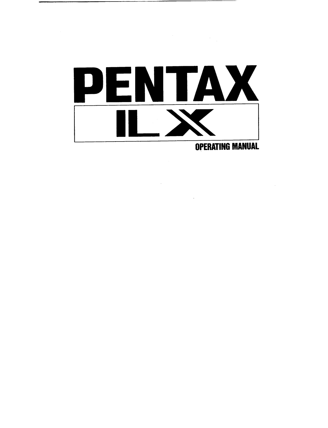 Pentax ILX manual 