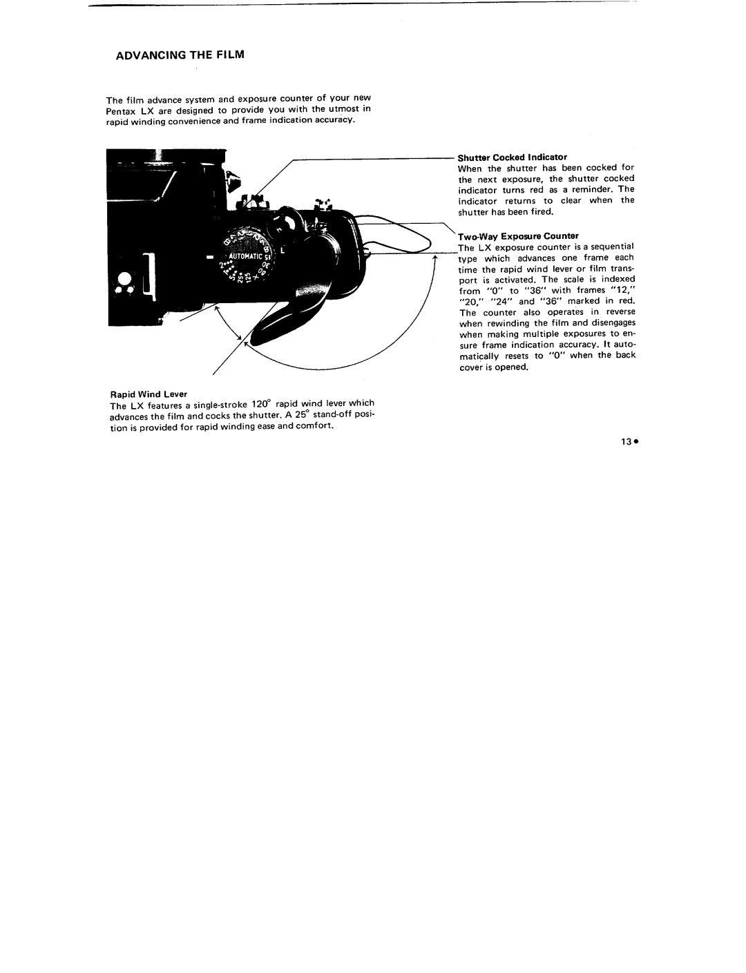 Pentax ILX manual 