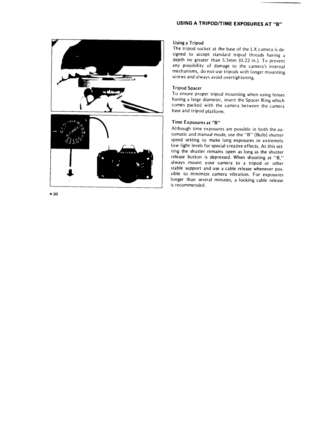 Pentax ILX manual 